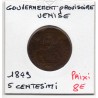 Italie Venise 5 Centesimi 1849 TB, KM 809 pièce de monnaie