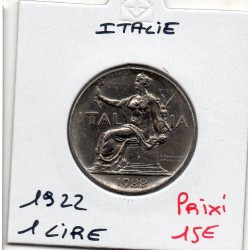 Italie 1 Lire 1922 Spl, KM 62 pièce de monnaie