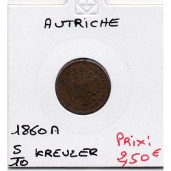 Autriche 5/10 kreuzer 1860 A TB, KM 2182 pièce de monnaie