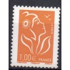 Timbre France Yvert No 3739A Marianne Lamouche 1€ orange légende philaposte