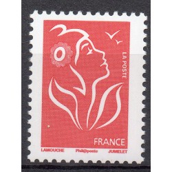 Timbre France Yvert No 3734A Marianne Lamouche sans valeur rouge légende philaposte