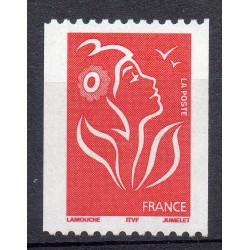 Timbre France Yvert No 3743 Marianne Lamouche sans valeur rouge de roulette légende itvf