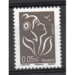 Timbre France Yvert No 3754A Marianne Lamouche 0.05€ bistre noir légende philaposte