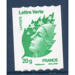 Autoadhésif Yvert No 608 Timbre roulette lettre verte