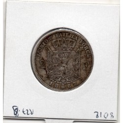 Belgique 2 Francs 1867 en Français TB, KM 30 pièce de monnaie