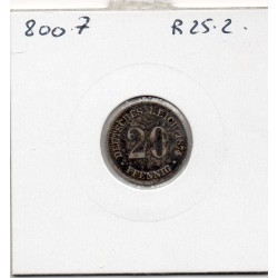 Allemagne 20 pfennig 1874 D, TB KM 5 pièce de monnaie