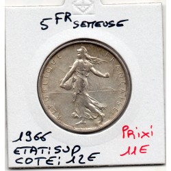 5 francs Semeuse Argent 1966 Sup, France pièce de monnaie