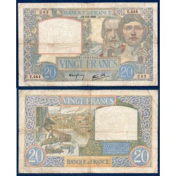 20 Francs Science et Travail B 6.6.1940 Billet de la banque de France
