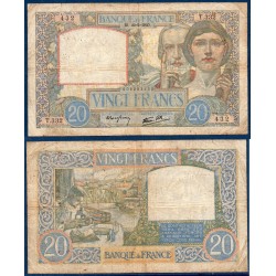 20 Francs Science et Travail B 22.2.1940 Billet de la banque de France