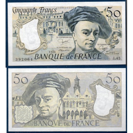 50 Francs Quentin Sup1986 Billet de la banque de France
