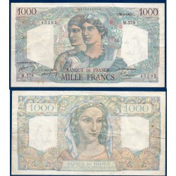 1000 Francs Minerve et Hercule TTB- 30.6.1949 Billet de la banque de France