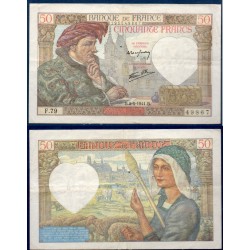 50 Francs Jacques Coeur TTB 8.5.1941 Billet de la banque de France