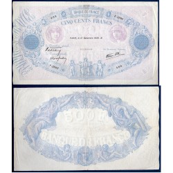 500 Francs Bleu et Rose TB+ 21.12.1939 Billet de la banque de France