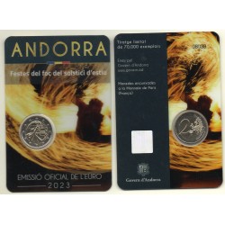 euro commémorative Andorre 2023 Festival du feu du solstice d'été piece de monnaie €