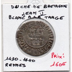 Duché de Bretagne, Jean V (1430-1440) Blanc a la targe