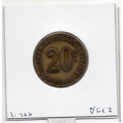 20 centimes 9mm Compagnie des chemin de fer Saint Etienne non daté Elie 175.4 monnaie de nécessité