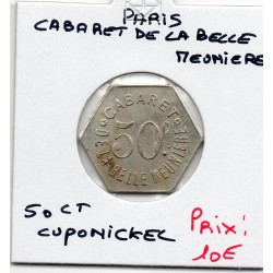 50 centimes Cabaret la Belle meunière, Paris non daté Cupronickel monnaie de nécessité