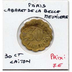 30 centimes Cabaret la Belle meunière, Paris non daté laiton monnaie de nécessité