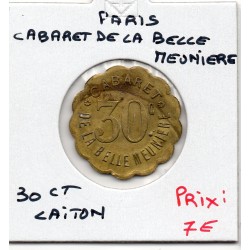 30 centimes Cabaret la Belle meunière, Paris non daté laiton monnaie de nécessité