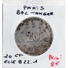 20 centimes Bal Tanger, Paris non daté Elie B21.1 monnaie de nécessité