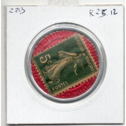 Timbre Monnaie Crédit Lyonnais 5 centimes 1920  France pièce de nécessité