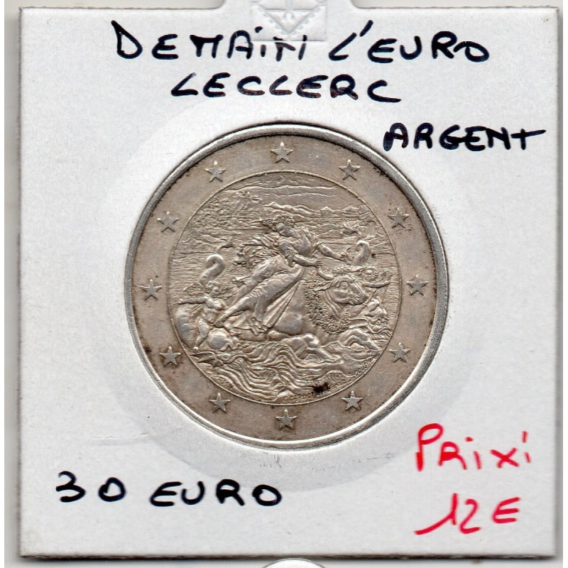 30 Euro argent de centre Leclerc piece de monnaie € des villes