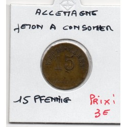 Allemagne Jeton a consommer Werth-Marke 15 pfennig