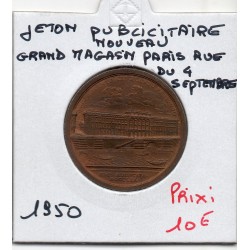 Jeton publicitaire, nouveau magasin de vente 10 rue du 4 septembre à Paris, 1950