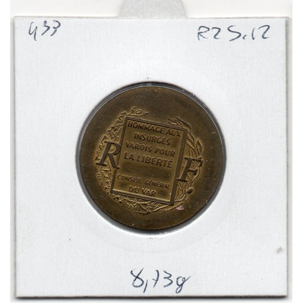 Médaille résistance Varoise 2001