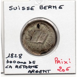 Suisse Canton Berne medaille 1828, 300 ans de la réforme Sup