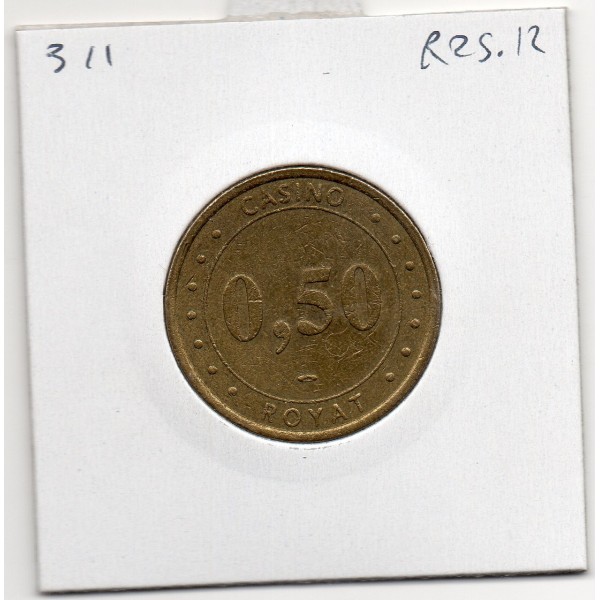 Jeton 50 centimes casino hotel de Royat, Groupe Partouche