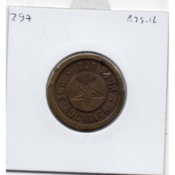 Jeton Bon pour une audition, neutre avec étoile