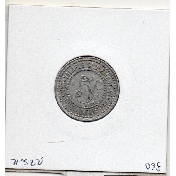 5 centimes Vichy Les thermes 1922 Elie 7.4 alu monnaie de nécessité