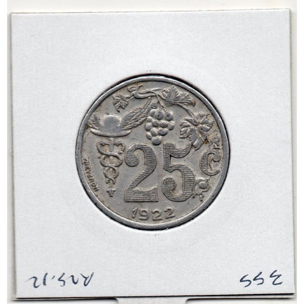 25 centimes Union des commercant détaillants  Epernay 1922 Elie 1.3 monnaie de nécessité