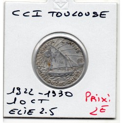 10 centimes Toulouse de la chambre de commerce 1922-1930 pièce de monnaie