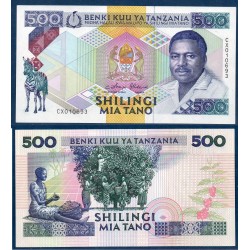Tanzanie Pick N°21b, neuf Billet de banque de 500 shillingi 1989