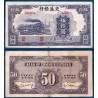 Chine Pick N°164a, TB Billet de banque de 50 Yuan 1942