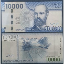 Chili Pick N°164i, neuf Billet de banque de 10000 Pesos 2020