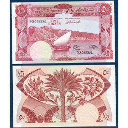 Yemen Pick N°4b, Neuf Billet de banque de banque de 5 Dinars 1965