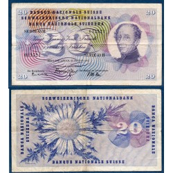 Suisse Pick N°46l, Billet de banque de 20 Francs 21.1.1965