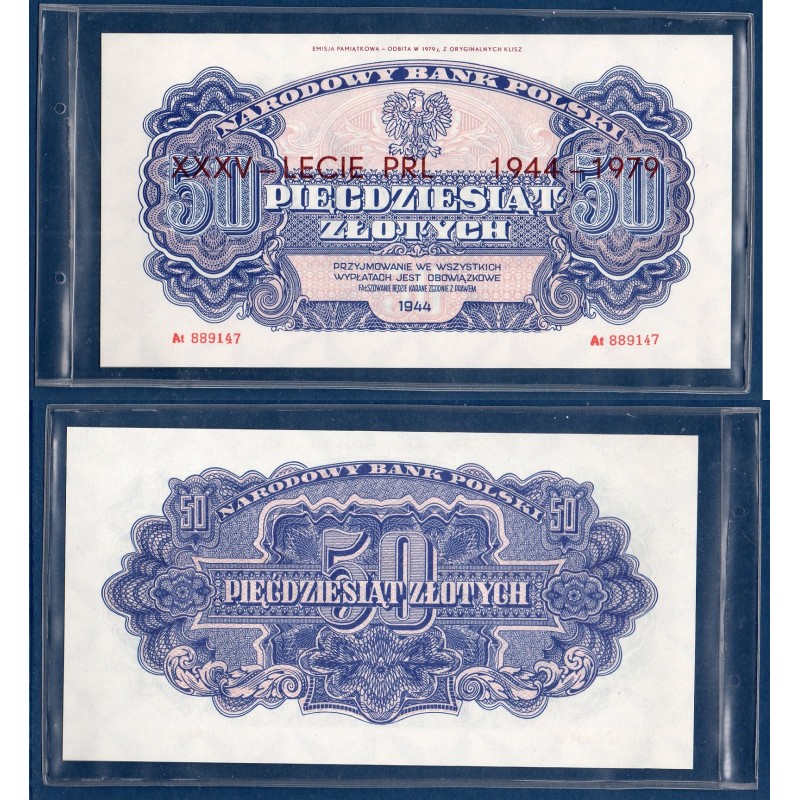 Pologne Pick N°115d, Neuf Billet de banque de 50 Zlotych 1979