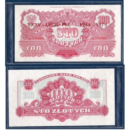 Pologne Pick N°117g, Neuf Billet de banque de 100 Zlotych 1979