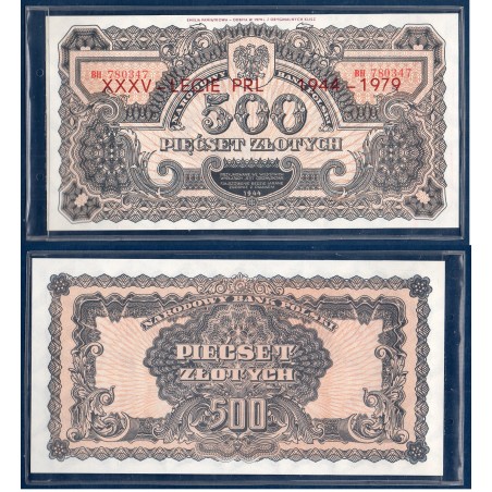 Pologne Pick N°119d, Neuf Billet de banque de 500 Zlotych 1979