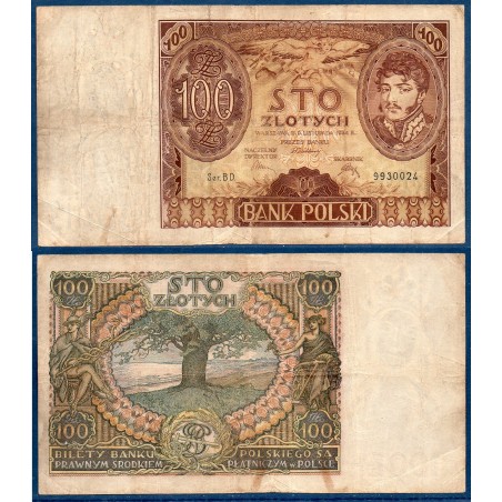 Pologne Pick N°75a, TB Billet de banque de 100 zlotych 1934