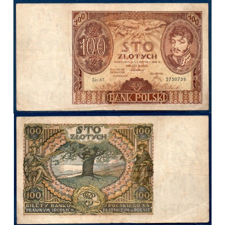 Pologne Pick N°74a, TB Billet de banque de 100 zlotych 1932