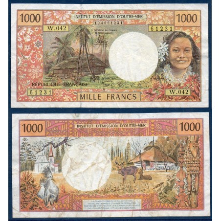 Polynésie Française Pick N°2k , TB Billet de banque de 1000 Francs 2008-2010