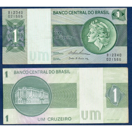Bresil Pick N°191Ab, TTB Billet de banque de banque de 1 Cruzeiro 1975