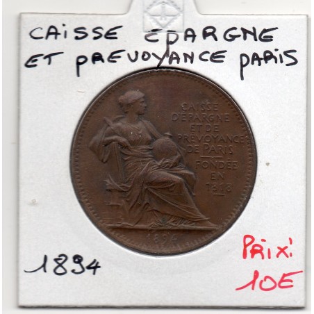 Medaille Caisse épargne et de prévoyance Paris 1894, Lechaplain