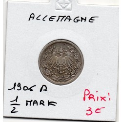 Allemagne 1/2 mark 1917 F, TTB KM 17 pièce de monnaie