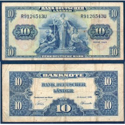 Allemagne RFA Pick N°16a, TB Billet de banque de 10  Mark 1949